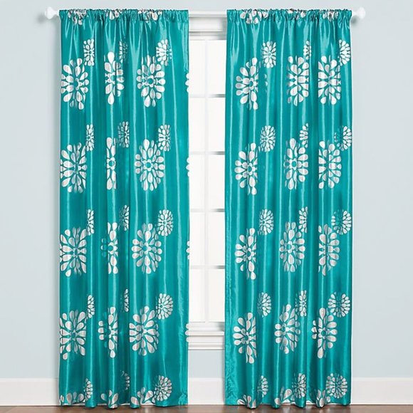 Zazzle Other - Zazzle Rod Pocket  Window Curtain Panel in Aqua